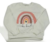Bílá mikina s duhou zn. Shein