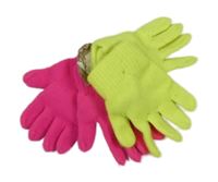 Nové - 2x neonové prstové rukavice - žluté + růžové