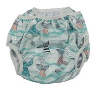 Mentolové kalhotky na látkové pleny s mořskými pannami 