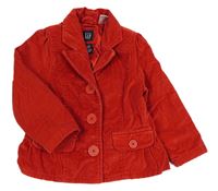 Červené sametovo/manšestrové podšité sako GAP