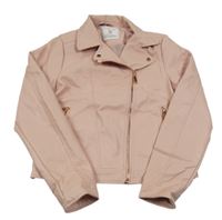 Světlerůžová koženková crop bunda Primark