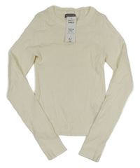 Nové - smetanový žebrovaný lehký svetr Destination