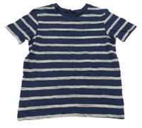 Tmavomodro-šedé pruhované tričko George