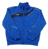 Modrá sportovní funkční propínací mikina s logem Jako