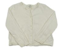 Bílý propínací svetr H&M