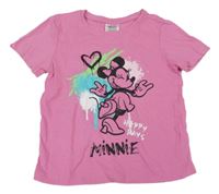 Růžové tričko s Minnie Disney