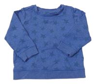 Modrá melírovaná mikina s hvězdami Mothercare