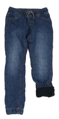 Tmavomodré zateplené cuff jogger rifle C&A