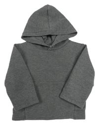 Tmavošedá melírovaná mikina s kapucí H&M