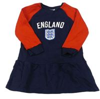 Tmavomodro-červené teplákové šaty England  
