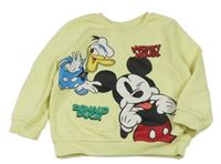 Žlutá mikina s Mickeym a Donaldem