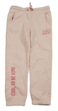 Světlerůžové tepláky s nápisem Primark