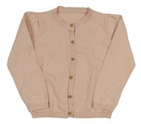 Světlerůžový propínací svetr George 