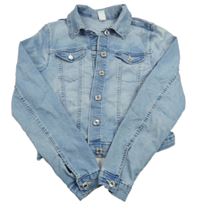 Světlemodrá rilflová bunda H&M