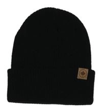 Černá žebrovaná čepice s nášivkou Infinity