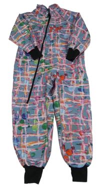 Šedo-barevná vzorovaná softshellová kombinéza 