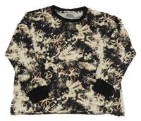 Černo-béžová kytičkovaná mikina Next 