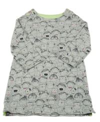 Šedé teplákové šaty s holčičkami Next 