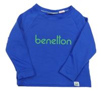 Safírové sportovní triko s logem Benetton