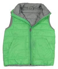 Zelená šusťáková prošívaná zateplená vesta Alive