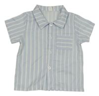 Světlemodro-bílá pruhovaná košile Shein 