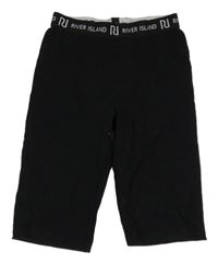 Černé elastické kraťasy River Island