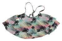 Barevná vzorovaná vrstvená plavková lambáda s palmami