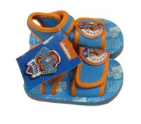 Nové - Tyrkysovo-oranžové neoprenové sandály s Chasem Nickelodeon vel. 22 