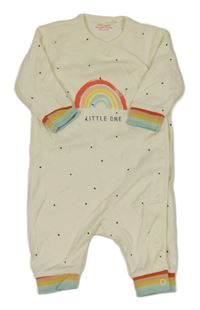 Smetanový overal s duhou a puntíky Next