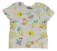 Bílé tričko s krokodýly Primark