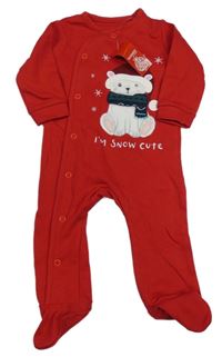 Nové - Červený overal s medvídkem Dunnes