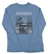 Modré triko se skateboardisty Yigga