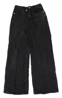Černé wide leg high waist rifle Page one young