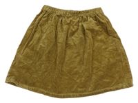 Písková sametová manšestrová sukně H&M