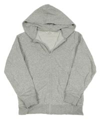 Šedá melírovaná mikina s kapucí H&M