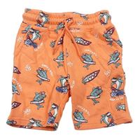 Lososové teplákové kraťasy se žraloky PRIMARK