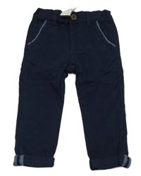 Nové - tmavomodré chino plátěné kalhoty St. Bernard