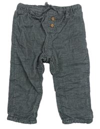 Tmavošedé manšestrové podšité kalhoty H&M