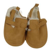 Hnědé semišové zateplené boty Matalan vel. 19