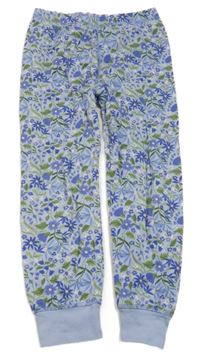 Modrofialové pyžamové kalhoty s kytičkami Next