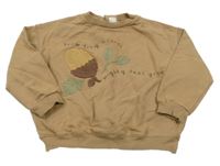 Hnědá oversize mikina s oříškem mamas&papas