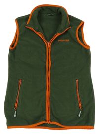 Khaki fleecová funkční vesta s logem TROLLKIDS