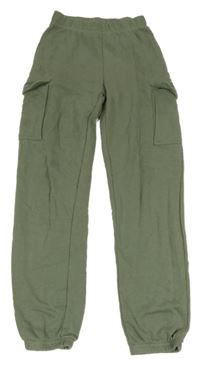 Khaki cargo tepláky H&M