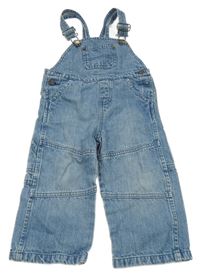 Modré riflové laclové kalhoty Benetton