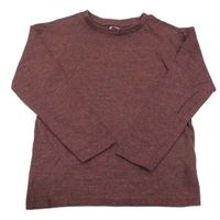 Mahagonové melírované triko Tu