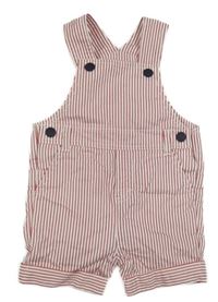 Bílo-červené pruhované riflové laclové kraťasy jacadi