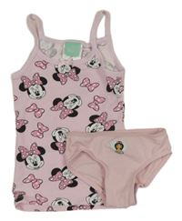2Set - Světlerůžová košilka s Minnie + kalhotky s Jasmínou Disney