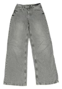Šedé plísňové wide leg rifle H&M