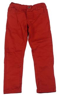 Červené plátěné kalhoty 