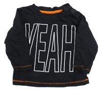 Černé triko s nápisem Primark